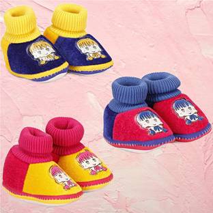 Dhairya Collection Latest design booties for baby Pack of 3 boy and baby girl Booties