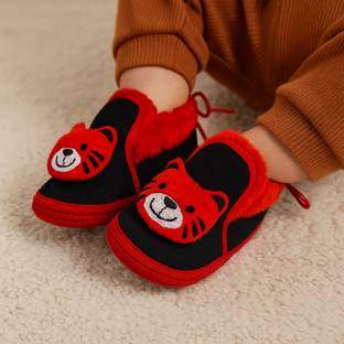 Mynekids Teddy Baby Booties - Soft Cotton, Anti-Slip, Warm Shoes for Infants 6-12M Booties