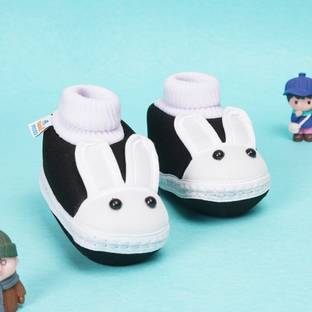 Neska Moda 3 To 12 Months Baby Boys & Baby Girls Cute Soft Cotton Pre-Walker Rabbit Face Booties