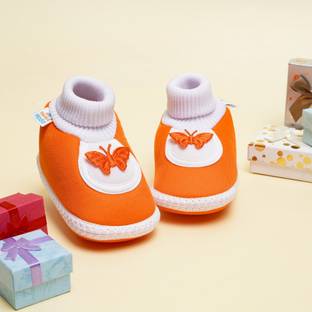Neska Moda 3 To 12 Months Baby Boys & Baby Girls Cute Soft Cotton Pre-Walker Butterfly Booties