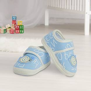 Baby Moo Happy Snail Blue Booties Booties