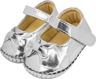Neska Moda 6 To 12 Months Baby Girls Belly Shoe Fancy Partywear Floral Soft Velcro Sandal Booties