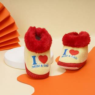 Neska Moda 6 To 12 Months I Love Mom And Dad Print Baby Booties