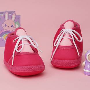 Neska Moda 6 To 12 Months Baby Boys & Baby Girls Cute Soft Cotton Pre-Walker Lace Booties