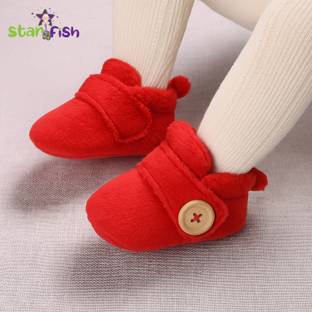 Star Fish Baby Boys & Girls 3 TO 12 Months Comfortable Soft Cotton Party Wear Booties Booties