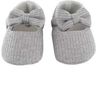 Baby Moo Pretty Bow Grey Booties Booties