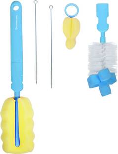 Buddsbuddy 5 in 1 Ultima Baby Feeding Bottle, Nipple, Straw Brush Cleaner