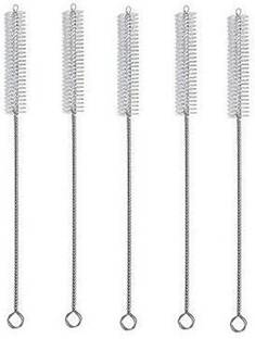 YTM 5 Pcs Cleaning Brush For Pipe, Bottle, Straw | Sliver-White (Pack of 5)