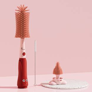 R for Rabbit Hygo Care Bunny Baby Bottle Cleaner, Nipple Straw Cleaning Silicone Brush Set