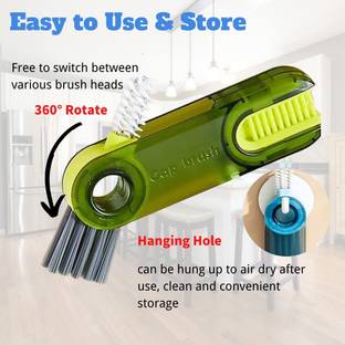 Y Mall 3 in 1 Multifunctional Cleaning Brush,Cup Lid Cleaning Brush Set