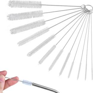 HASTHIP 12pcs Straw Cleaner Brushes, 8 Inch Tube Cleaning Brush and Nylon Pipe Brush Kit