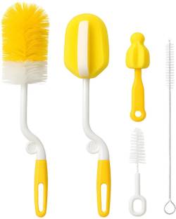 Mastiphotons Baby Milk Bottle Nipple Straw Sponge Nylon Cleaning Brush Cleaner Bottle Set