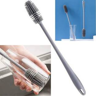 HIVVO Long Handle Silicone Brush for Cleaning Bottles, Containers, Vase and Glassware