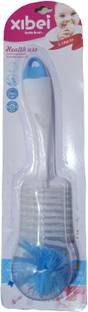 Baby Hashtag Bottle and Nipple Cleaning Brush Blue