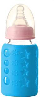 Safe-o-kid Silicone Baby Feeding Bottle Coverfor Insulated Protection, Medium 120 Ml, Blue