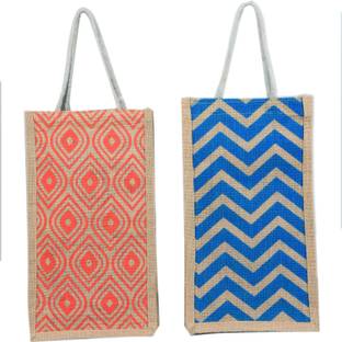 Sunesh Creation Jute Wine Bottle Gift Bag