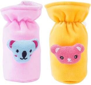 Lala Maneet Plush Baby Feeding Bottle Cover with Animated Cartoon Design (60ML-125ML, Small)