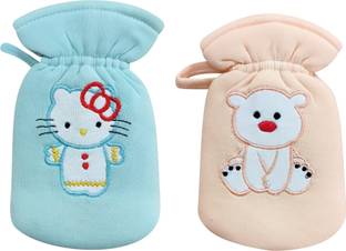 Da Anushi Hosiery Baby Feeding Bottle Cover, Embroided Patch Cartoon Suitable for 60-125ML