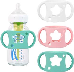 Zibuyu 3pcs Baby Bottle Holders Compatible with Dr Browns Glass Bottles Dual Ear Design