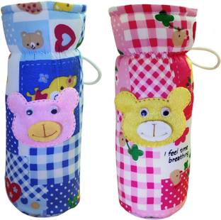 MW PRINTS Baby Feeding Bottle Cover with Easy to Hold Strap & Animated Cartoon (60-125ml)