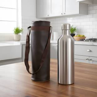 HOMESTIC by Kuber Industries Leather Water Bottle Cover/Bag,2.5 Ltr (Brown)