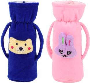 Sarvatapana Baby Milk Feeding Bottle Cover with Handle Soft Plush Stretchable, 120-250 ML