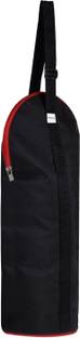 HOMESTIC by Kuber Industries Rexine Adjustable Strap & Zipper Traveling Bottle Cover|2.5 Ltr|XL Size|Black