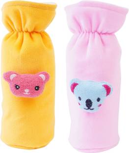 Lala Maneet Plush Baby Feeding Bottle Cover with Animated Cartoon Design (125-250 ML,Medium)