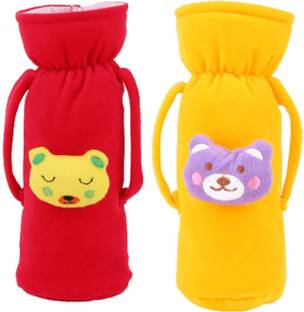 Sarvatapana Baby Milk Feeding Bottle Cover with Handle Soft Plush Stretchable, 120-250 ML