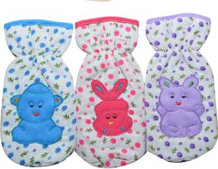 Pank-Smith Premium Cartoon Design with Floral Print Baby Milk Bottle Cover Pack Of 3