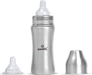 SPEEDEX Stainless Steel Baby Feeding Bottle Anti - colic, BPA-Free , safe New Born Flow Nipple