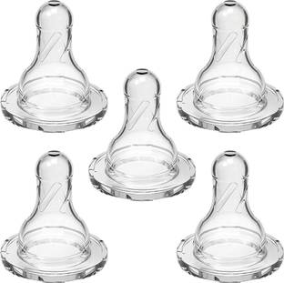 Pappa Premium Natural Liquid Silicone Nipple For Regular Neck Feeding Bottles Feeders Medium Flow Nipple