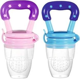 Bikauaa Baby fruit Feeder/ Silicone Food Nibbler/ Baby Soother Teether and Feeder Medium Flow Nipple