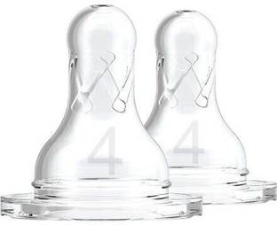 Dr. Brown's Natural Flow Level 4 Narrow Nipple (Clear, 9 M) -Set of 2 Medium Flow Nipple