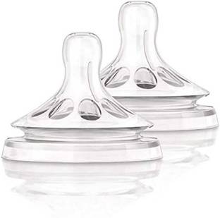 SHOPPIZONE BPA Free Natural Feeding Nipples for Newborn Babies Compatible with PhilipsAvent Medium Flow Nipple