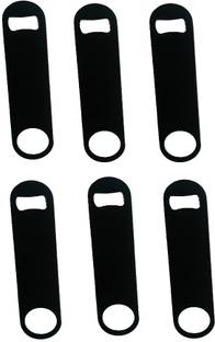Dynore Stainless Steel Black Bottle/Beer/Soda Opener- Set of 6 Stainless Steel Black Bottle/Beer/Soda Opener- Set of 6 Bottle Opener Set