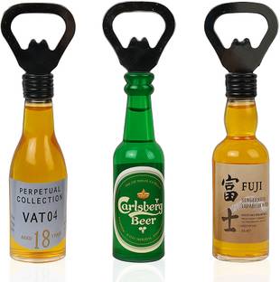 SCCube Mini Liquor Bottle Shape Bottle Openers Set – Pack of 3 Bottle Opener Set