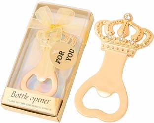SYGA Crown Bottle Opener for Wedding Favors or Crown Gifts, Wedding Favors, Keepsake Decoration-Gold Bottle Opener