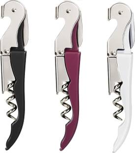 Corslet 3 Pcs Corkscrew Wine Openers Wine Key for Bartenders Bottle Opener and Foil Cutter Tool Opener Bottle Opener Set