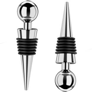 Erza Wine and Beverage Bottle Stoppers with Grip Top, Reusable Corks Pack of 1 Stainless Steel Bottle Stopper