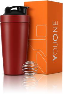 Youone Steel Protein Shaker Bottle for Gym 750ml Leak Proof Gym Shaker with Mixer Ball 750 ml Shaker