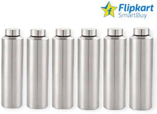 Flipkart SmartBuy Fridge Water Bottle 1Litre Stainless Steel Set 6 Bottle For School|Office|Sports 1000 ml Bottle