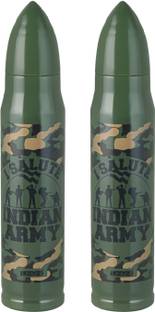 ABD Bullet 900ML Pack of 2 Olive Green water bottle 900 ml Plastic Bottle