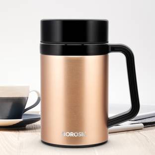 BOROSIL 410 ml Steel Flask