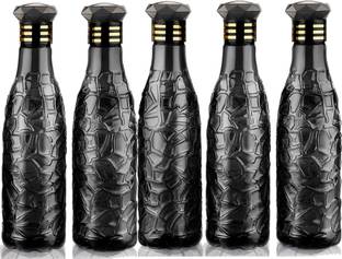Anzal ZIG-ZAG Pattern Multicolor Drinking Water Bottles 1000 ml Bottle 1000 ml Bottle With Drinking Glass