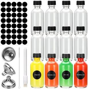 Zibuyu 12pcs Shot Bottles for Filling, 60ml Mini Glass Bottles with Lid, Small Glass 60 ml Bottle