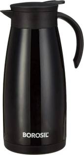 BOROSIL 1.5 L Vacuum Insulated Teapot, 18 Hrs Hot & 24 Hrs Cold Carafe, BPA Free, Black 1500 ml Flask