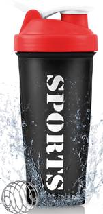 ZYRO Sports Sipper Gym Bottle with Stainless Steel Mixer Ball for Protein Shakes 650 ml Shaker