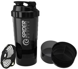 Spider Mart Black Shaker 500 ml Plastic Shaker