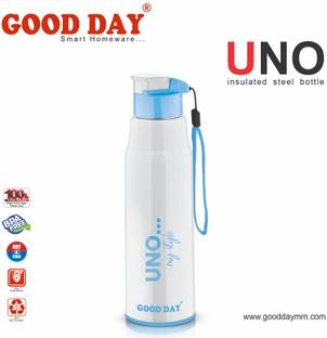 Good Day Uno 600 Insulated Inner Steel Outer Plastic Water Bottle 510 ml Bottle